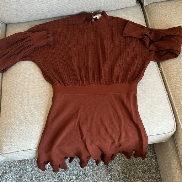 Sezane Carlie Sweater Dress - Brown - Picture 5 of 10
